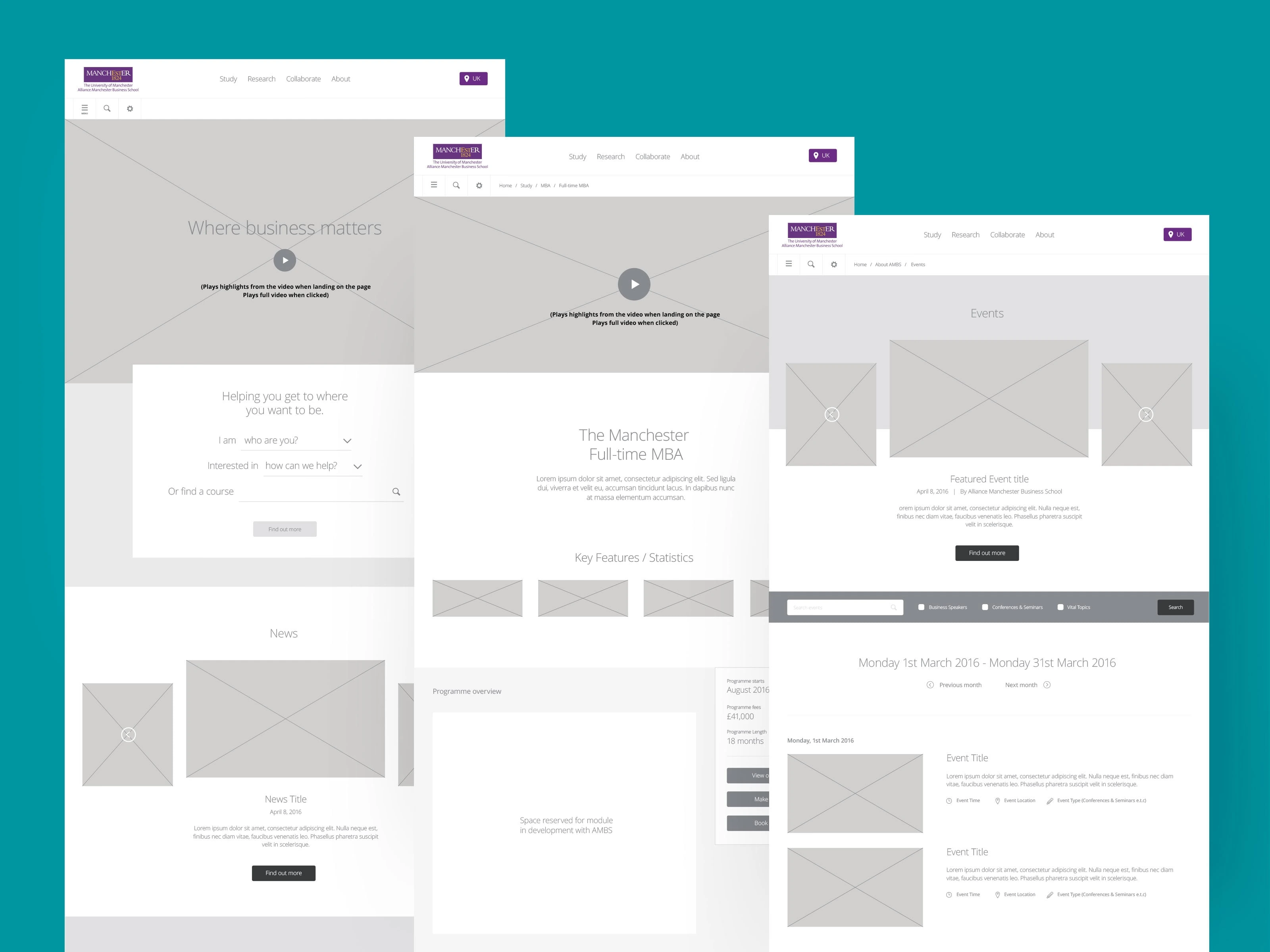 Alliance Manchester Business School Website Design