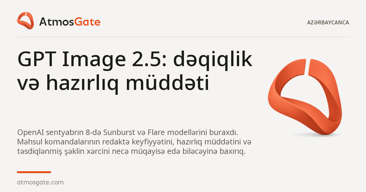 GPT Image 2.5: dəqiqlik və hazırlıq müddəti — AtmosGate İcmallarının redaksiya üz qabığı