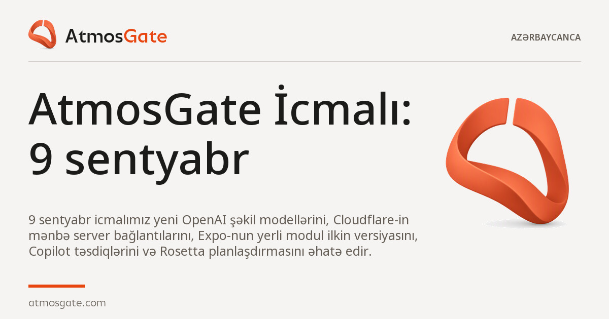 AtmosGate İcmalı · 9 sentyabr — AtmosGate İcmallarının redaksiya üz qabığı