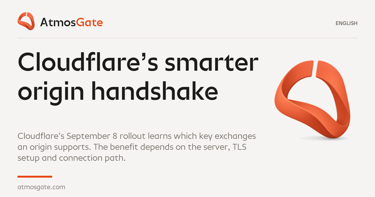 Cloudflare’s smarter origin handshake — AtmosGate Insights editorial cover