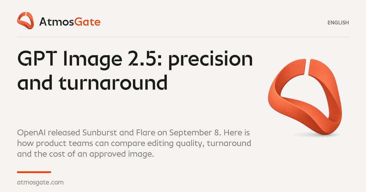GPT Image 2.5: precision and turnaround — AtmosGate Insights editorial cover