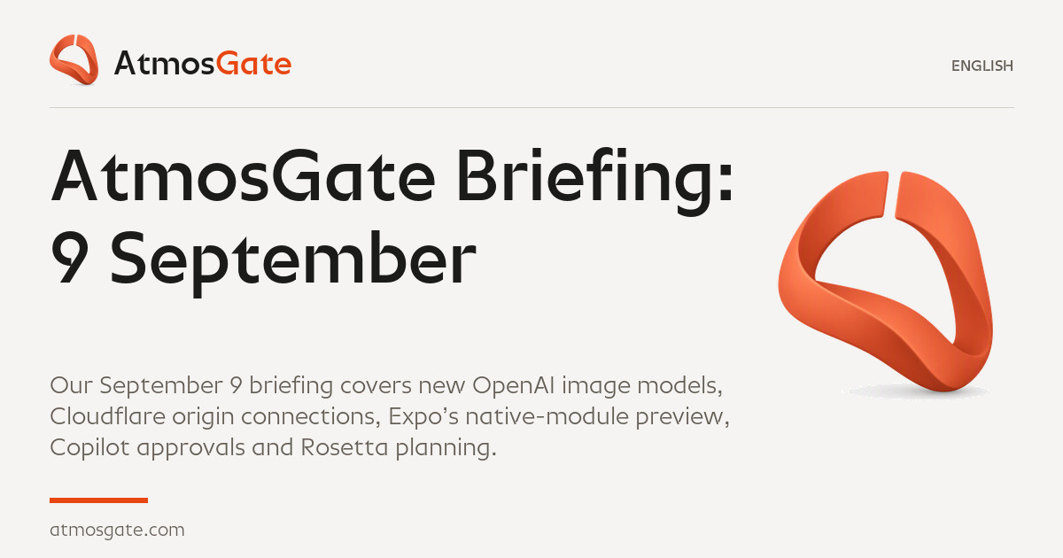 AtmosGate Briefing · 9 September — AtmosGate Insights editorial cover